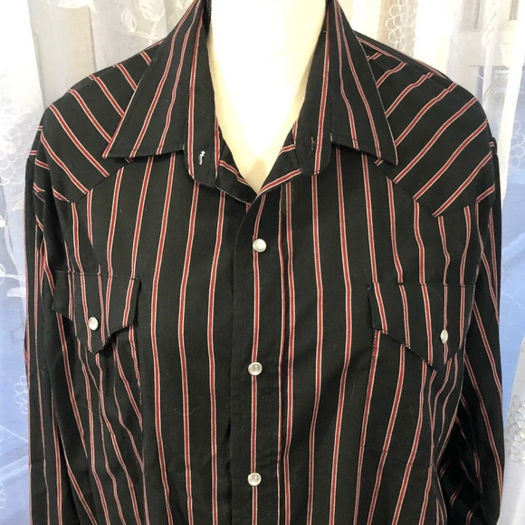 MWG western craft dress shirt LT/2TG red/black - Picture 5 of 9